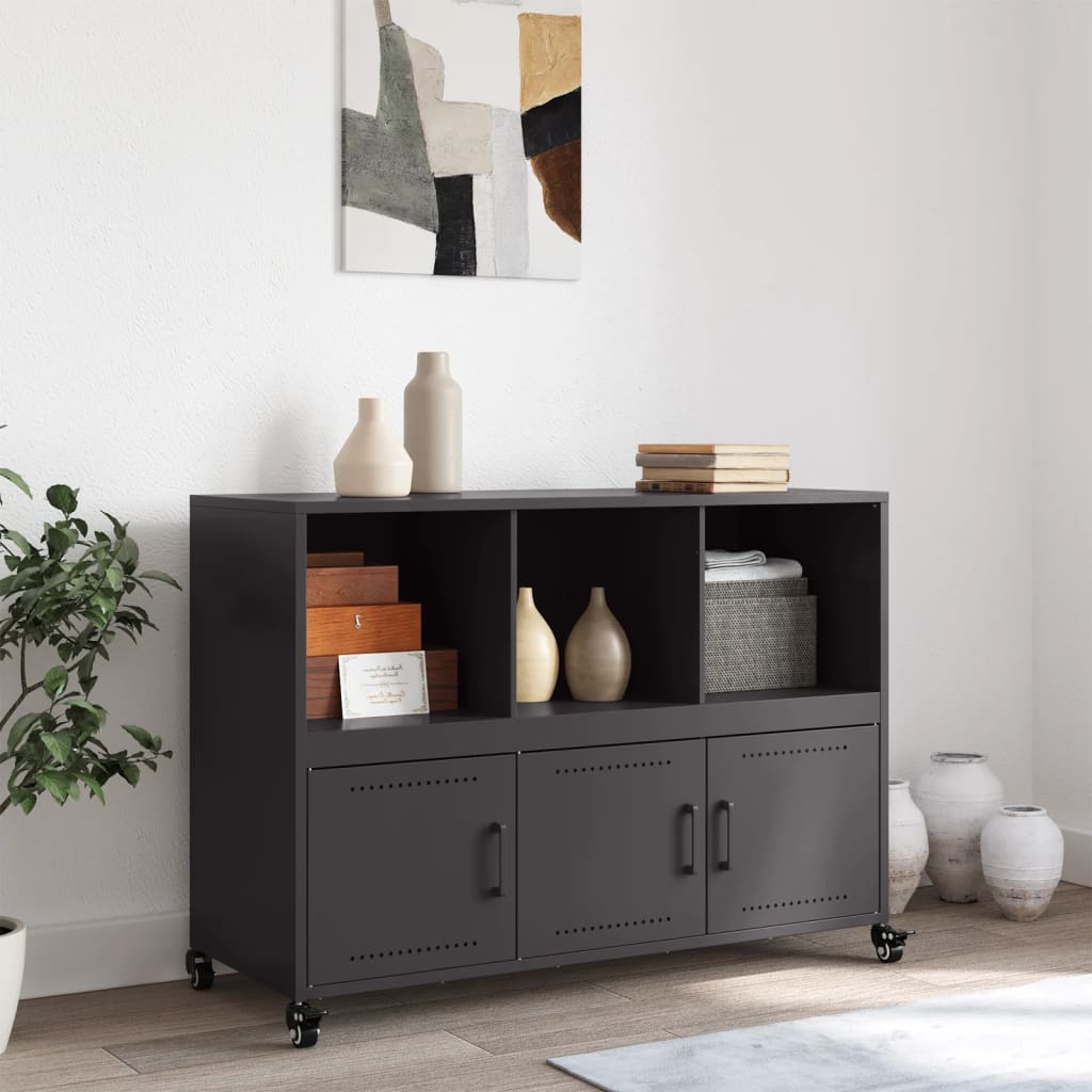 Sideboard Black 100,5x39x72 cm Steel