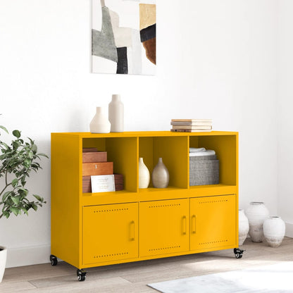 Sideboard Mustard Yellow 100,5x39x72 cm Steel