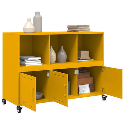 Sideboard Mustard Yellow 100,5x39x72 cm Steel