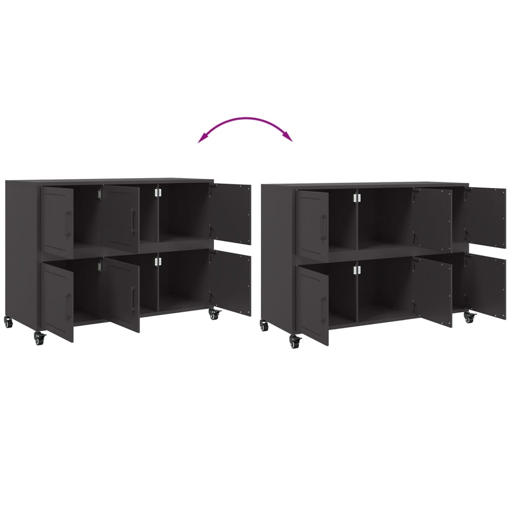 Sideboard Black 100.5x39x72 cm Steel