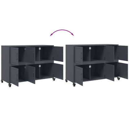 Sideboard Anthracite 100.5x39x72 cm Steel