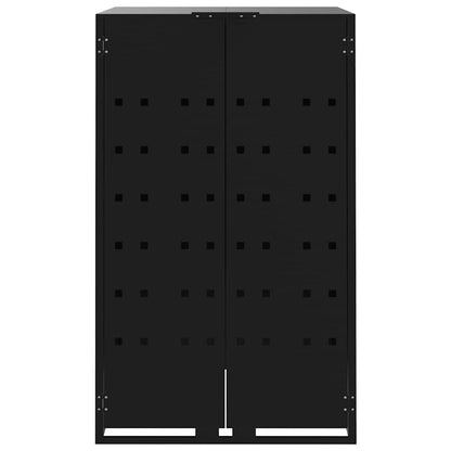 Wheelie Bin Storage for Single Bin Black 69x79x117 cm Steel