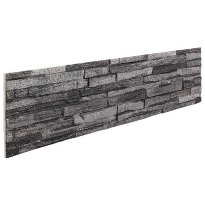 3D Wall Panels 14 pcs Anthracite 100x25 cm EPS