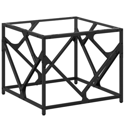 Coffee Table with Transparent Glass Top 50x50x41 cm Steel
