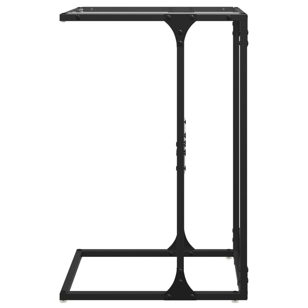 Side Table with Transparent Glass 40x30x61.5 cm Steel