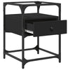Bedside Cabinet Black 40x40x55 cm Engineered Wood