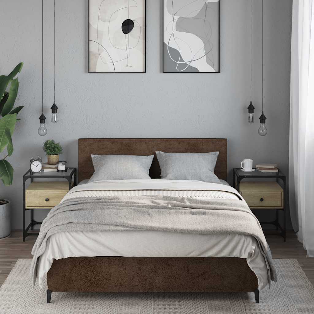 Bedside Cabinets 2 pcs Sonoma Oak 40x40x55 cm Engineered Wood