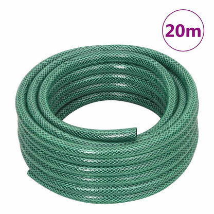 Free Standing Green Hose Reel with Hose Fitting Set 0.5" 20 m PVC