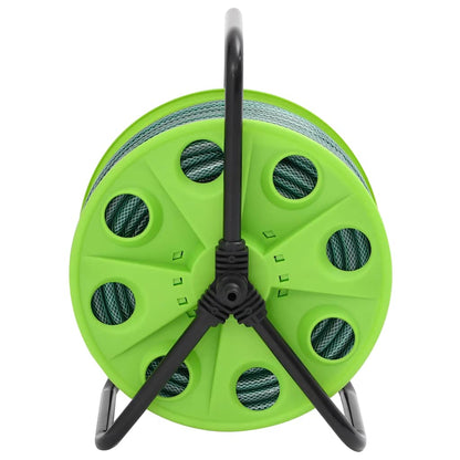 Free Standing Green Hose Reel with Hose Fitting Set 0.5" 20 m PVC