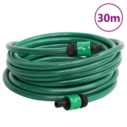 Green Hose Reel Cart with 30 m Hose PVC