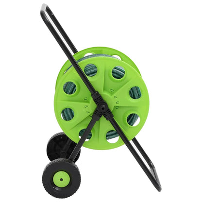 Green Hose Reel Cart with Hose Fitting Set 0.5" 30 m PVC
