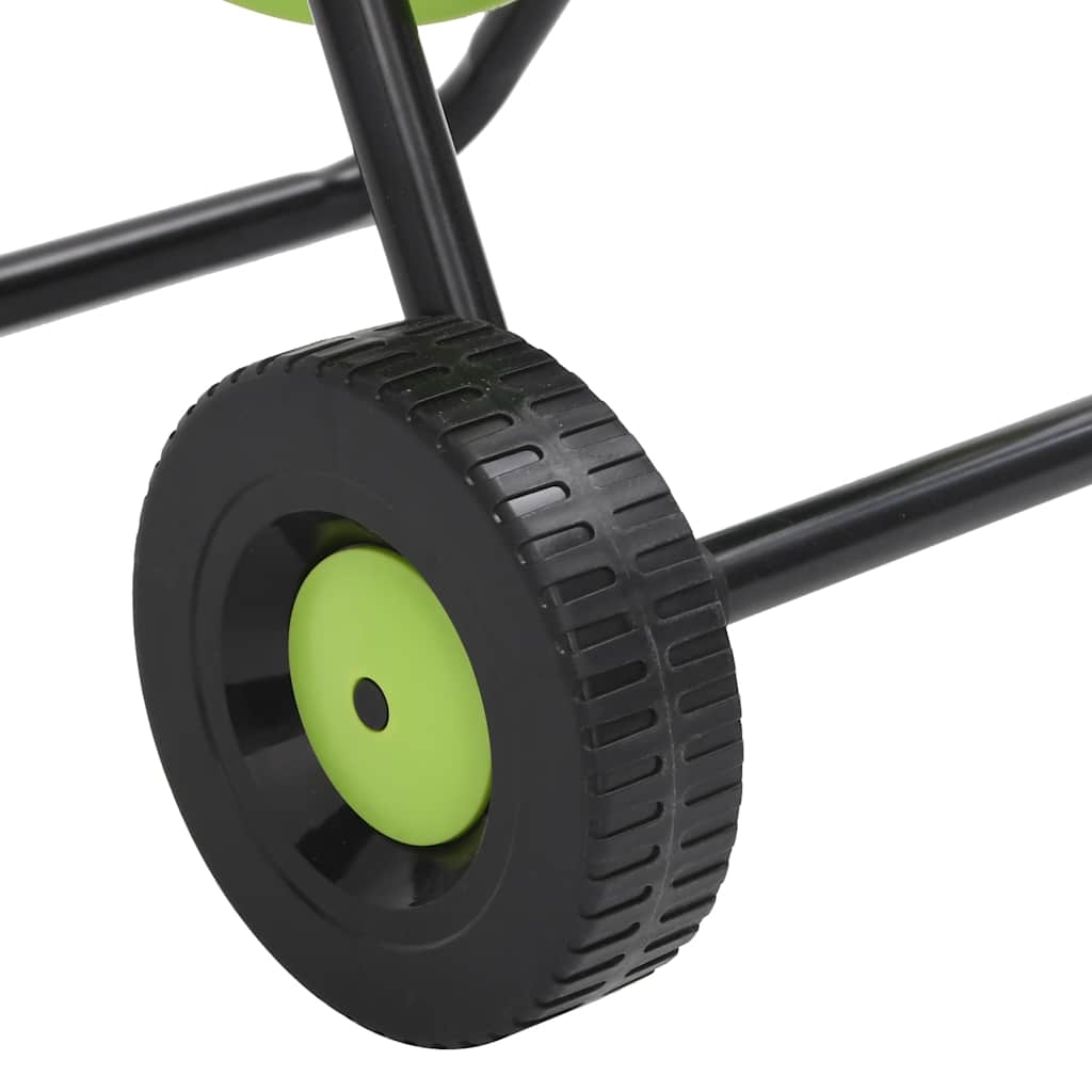 Green Hose Reel Cart with Hose Fitting Set 0.5" 30 m PVC