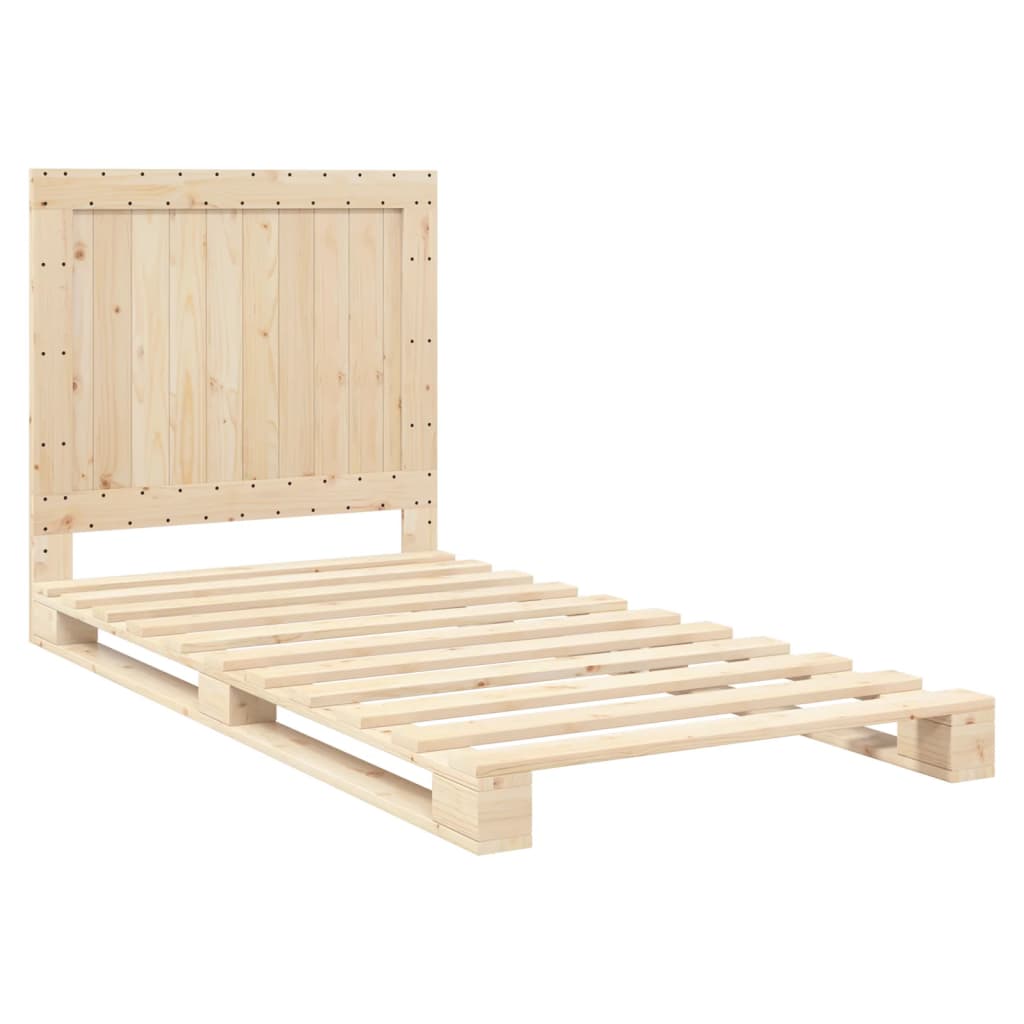 Bed Frame | Natural Pine | Solid Wood | Single | Durable | Rectangular