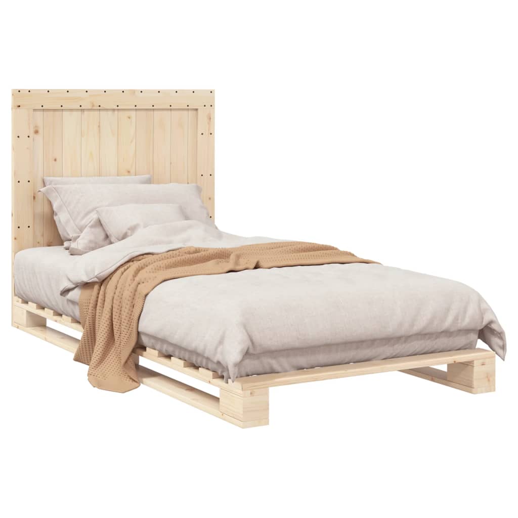 Bed Frame | Natural Pine | Solid Wood | Single | Durable | Rectangular