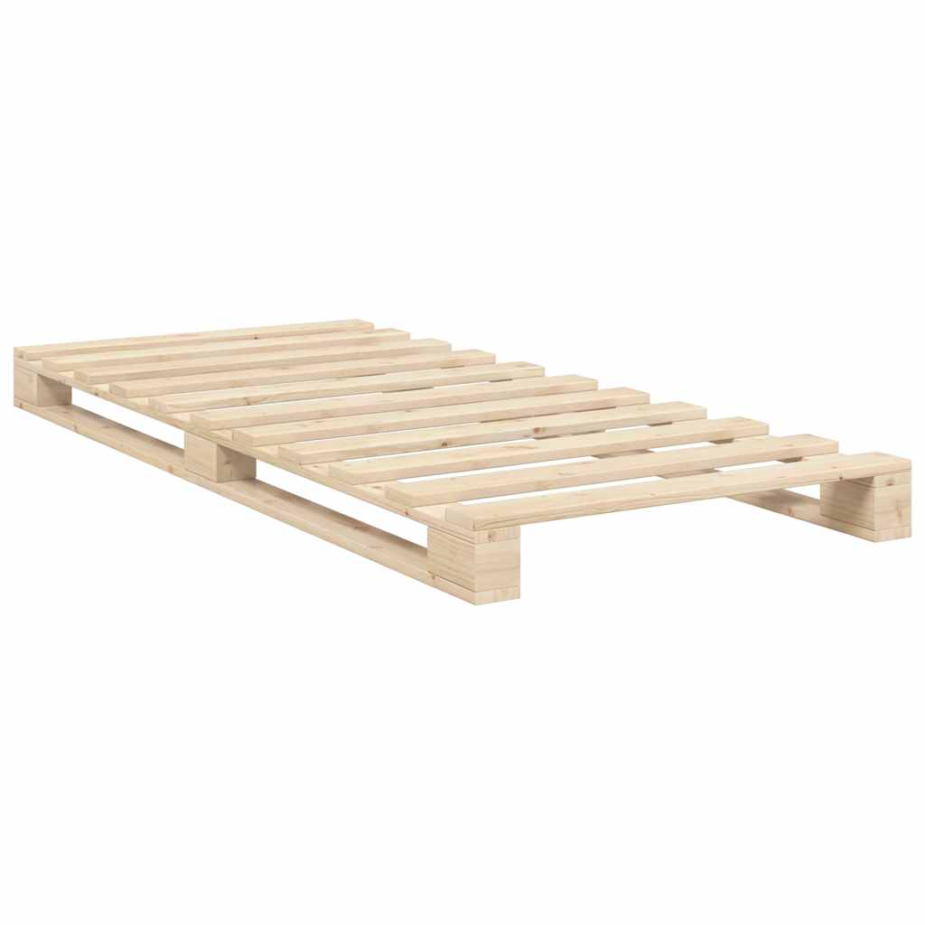 Bed Frame without Mattress with Headboard 90x200 cm Solid Wood