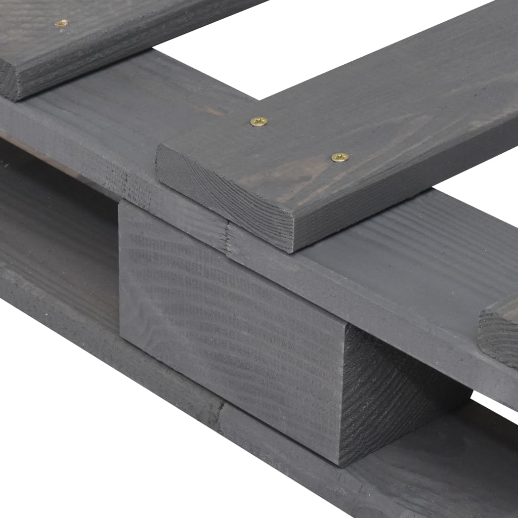 Bed Frame | Grey | Solid pinewood | 140 x 200 cm | Bed Frame