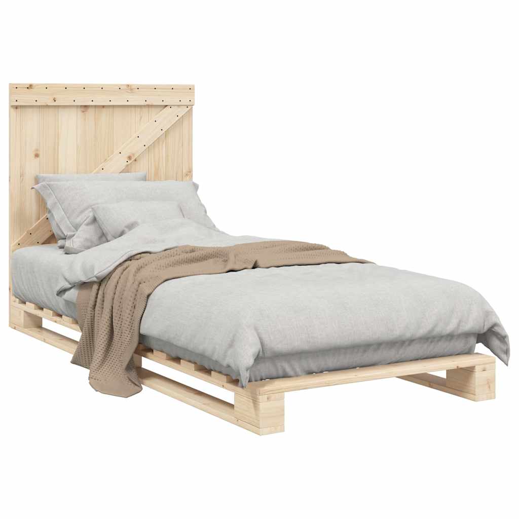 Bed Frame | Natural Wood | Solid pinewood | Single | Durable | Bed Frame