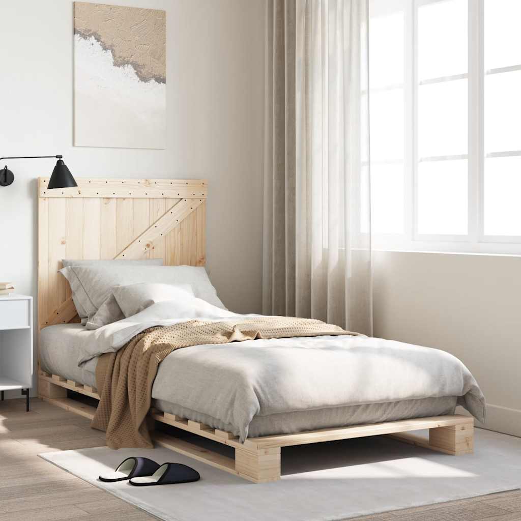Bed Frame | Natural Wood | Solid pinewood | Single | Durable | Bed Frame