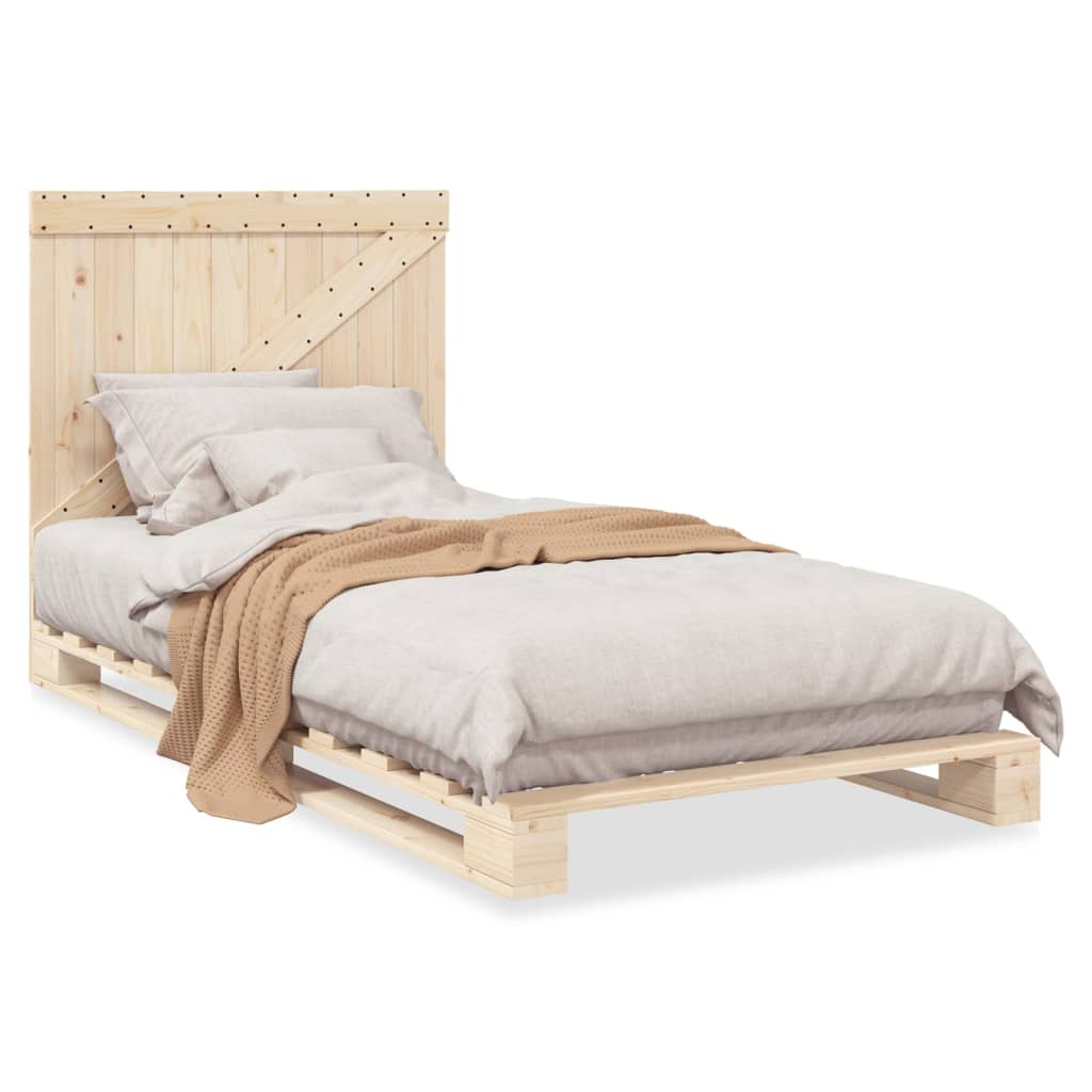 Bed Frame | Natural Wood | Solid Pine Wood | Single | Durable | Bed Frame