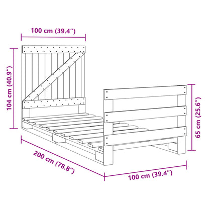 Bed Frame | Pine | Solid pine wood | Single |  Durable  | Bed Frame