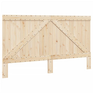 Bed Frame with Headboard 200x200 cm Solid Wood Pine