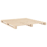 Bed Frame with Headboard 200x200 cm Solid Wood Pine