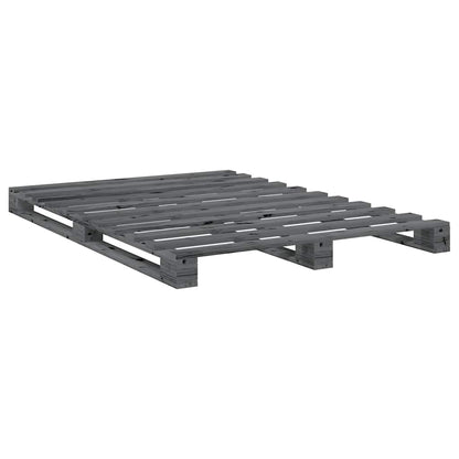 Bed Frame | Grey | Solid pinewood | Double | Durable | Bed Frame