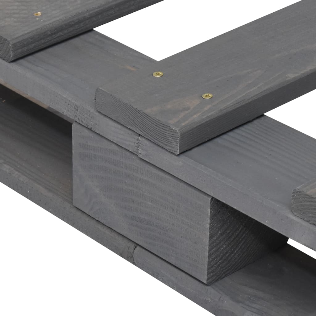 Bed Frame without Mattress  Grey 200x200 cm Solid Wood Pine