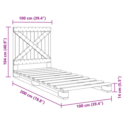 Bed Frame | Natural Pine | Solid pine wood | Single | Durable | Bed Frame