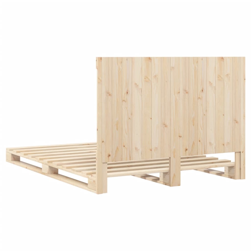 Bed Frame | Natural Pine | Solid Pine Wood | Double | Durable | Bed Frame