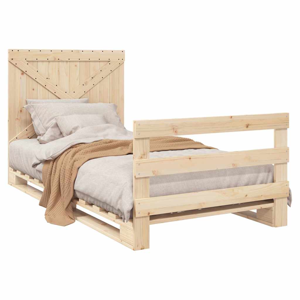 Bed Frame | natural pine | Solid pinewood | Single | Bed Frame