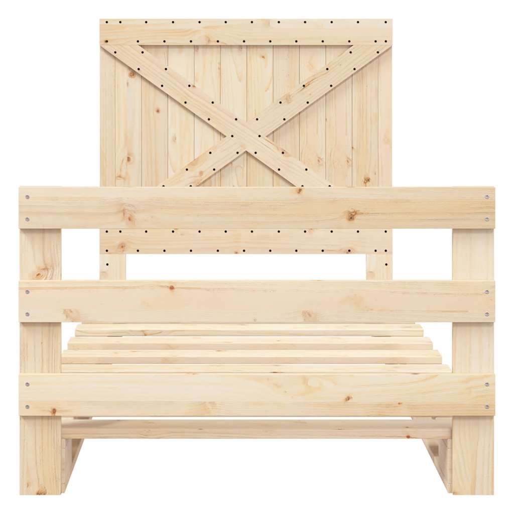 Bed Frame | natural pine | Solid pinewood | Single | Bed Frame