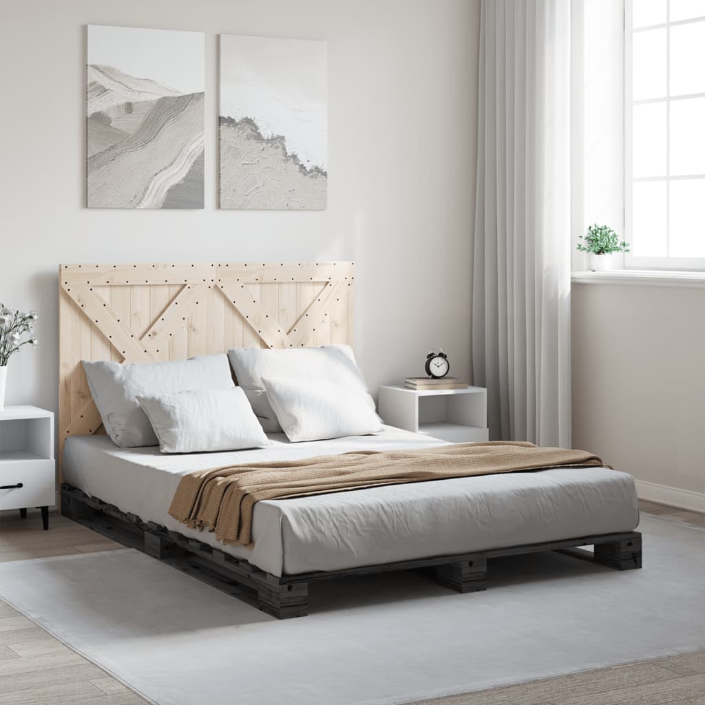 Bed Frame | Grey | Solid pine wood | Double | Sturdy | Bed Frame