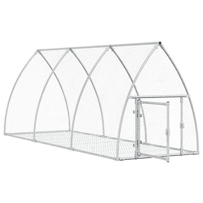 Rabbit Hutch Silver 105x300x120 cm Galvanised Steel