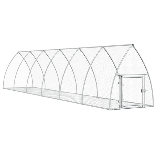Rabbit Hutch Silver 105x600x120 cm Galvanised Steel