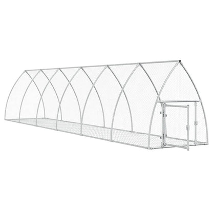 Rabbit Hutch Silver 105x600x120 cm Galvanised Steel