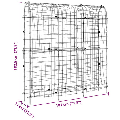 Garden Trellises for Climbing Plants 3 pcs U-Shape Steel