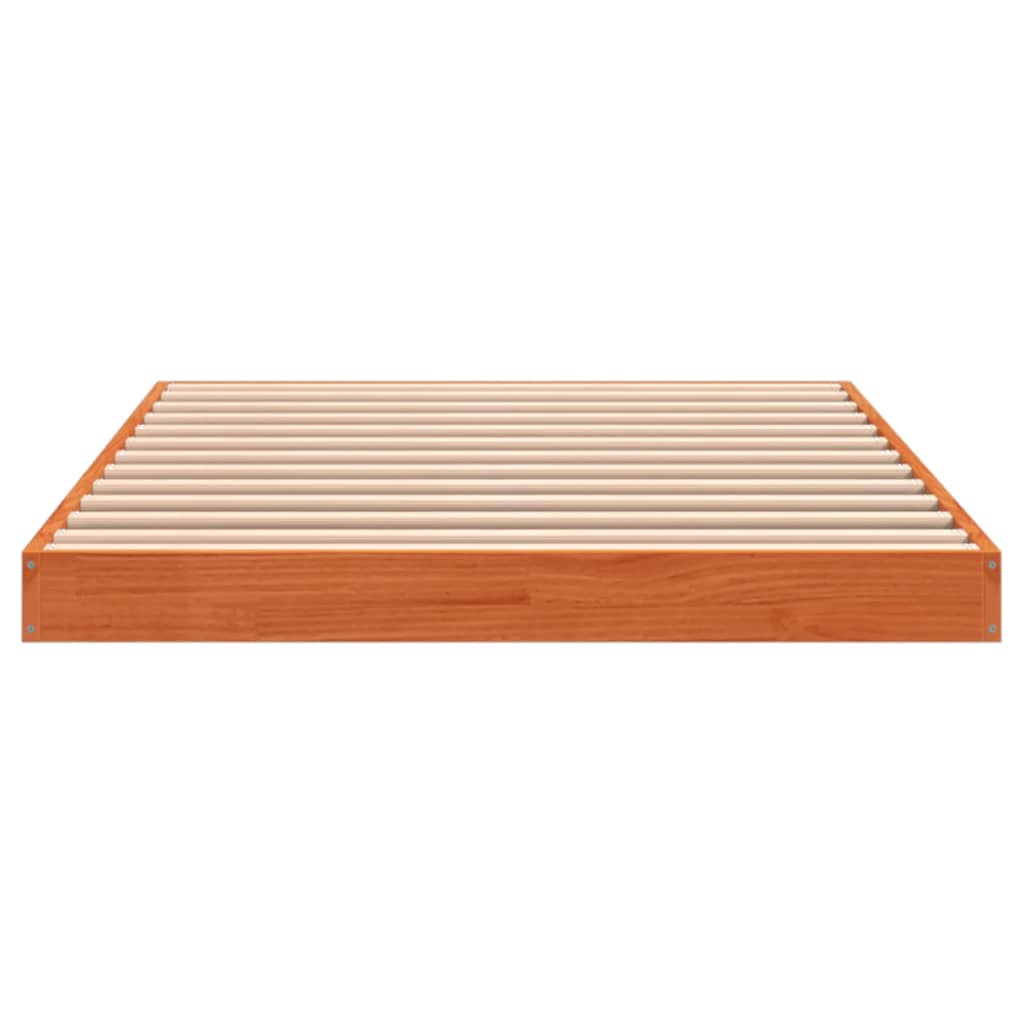 Bed Frame | Wax brown | Solid Pine Wood | Single | Tough | Bed Frame