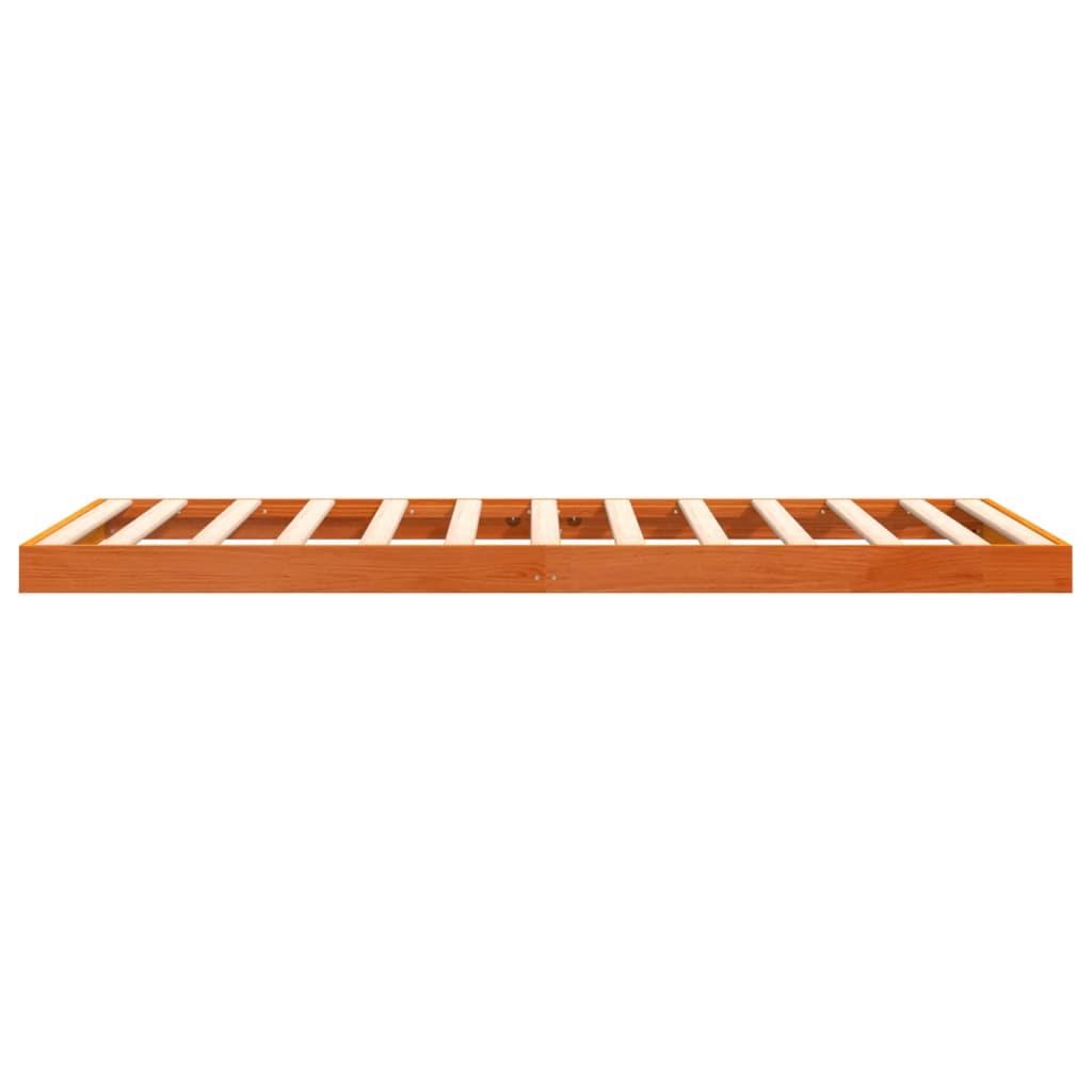 Bed Frame | Wax brown | Solid Pine Wood | Single | Tough | Bed Frame