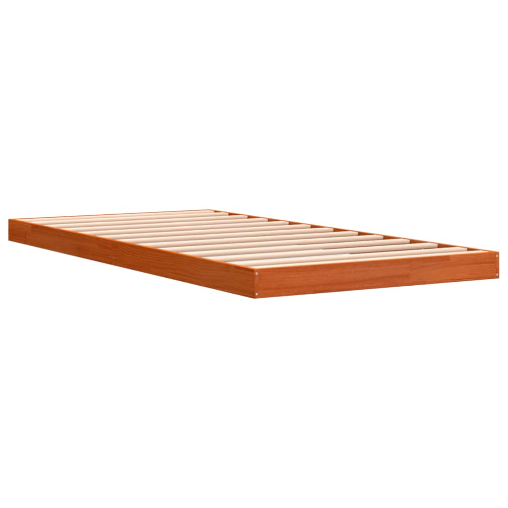 Bed Frame | Wax brown | Solid Pine Wood | Single | Tough | Bed Frame