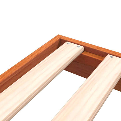 Bed Frame without Mattress Wax Brown 100x200 cm Solid Wood Pine