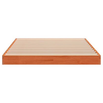 Bed Frame without Mattress Wax Brown 75x190 cm Small Single Solid Wood Pine