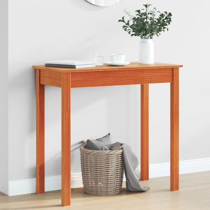 Console Table Wax Brown 80x40x75 cm Solid Wood Pine