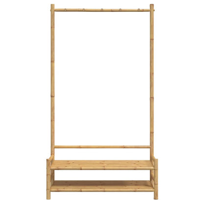 Clothes Rack with Shelves 103x40x183 cm Bamboo
