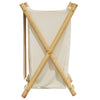 Laundry Basket Cream White 41.5x36x63.5 cm Bamboo