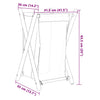 Laundry Basket Cream White 41.5x36x63.5 cm Bamboo