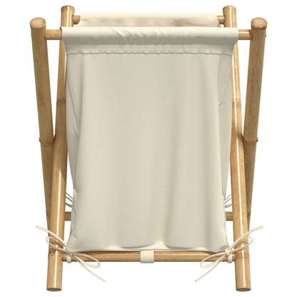 Laundry Basket Cream White 45x55x63.5 cm Bamboo