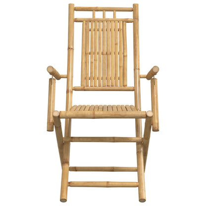 Garden Chair Set of 2 Natural Bamboo Bamboo Medium Foldable