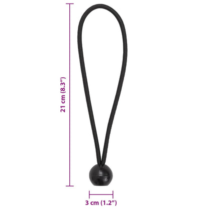 Bungee Cords with Balls 50 pcs 21 x 0,5 cm