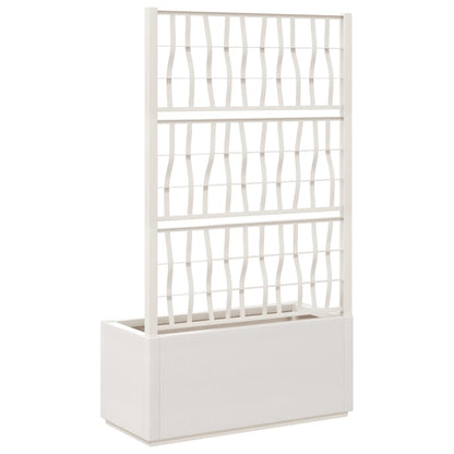 Garden Planter with Trellis White 31.5"x14.2"x55.1" PP